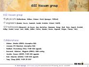GSI Vacuum group