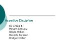 Assertive Discipline PowerPoint PPT Presentation