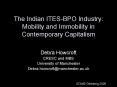 The Indian ITES-BPO Industry: Mobility and Immobility in Contemporary Capitalism