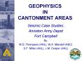 GEOPHYSICS IN CANTONMENT AREAS PowerPoint PPT Presentation