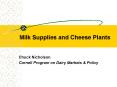 Milk Supplies and Cheese Plants PowerPoint PPT Presentation