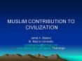 MUSLIM CONTRIBUTION TO CIVILIZATION PowerPoint PPT Presentation