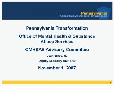 Pennsylvania Transformation