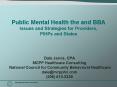 Public Mental Health the and BBA Issues and Strategies for Providers, PIHPs and States PowerPoint PPT Presentation