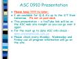 ASC 0910 Presentation PowerPoint PPT Presentation