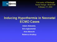 Inducing Hypothermia in Neonatal ECMO Cases