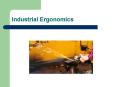 Industrial Ergonomics PowerPoint PPT Presentation