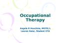 Occupational Therapy PowerPoint PPT Presentation