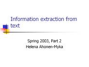 Information extraction from text