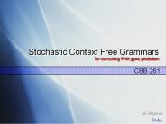 Stochastic Context Free Grammars