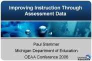 Improving Instruction Through Assessment Data