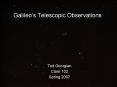 Galileos Telescopic Observations PowerPoint PPT Presentation