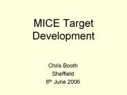 MICE Target Development