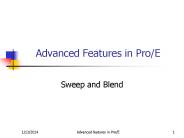 Advanced Features in Pro/E