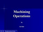 Machining Operations