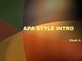 APA STYLE INTRO PowerPoint PPT Presentation