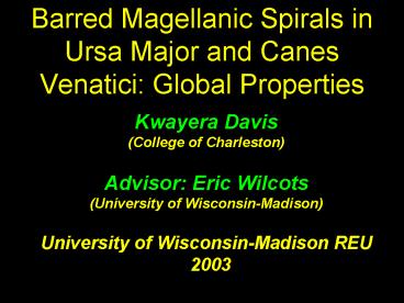 Barred Magellanic Spirals in Ursa Major and Canes Venatici: Global Properties