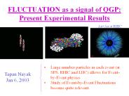 FLUCTUATION as a signal of QGP:
