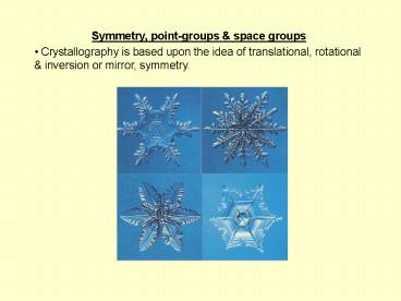 Symmetry, pointgroups