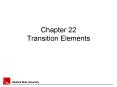 Chapter 22 Transition Elements PowerPoint PPT Presentation