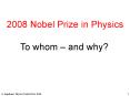 2008 Nobel Prize in Physics PowerPoint PPT Presentation