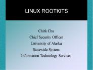 LINUX ROOTKITS