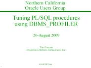 Tuning PL/SQL procedures using DBMS_PROFILER