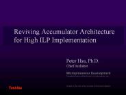 Reviving Accumulator Architecture for High ILP Implementation