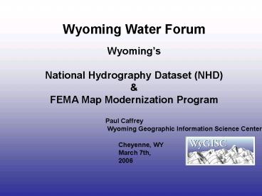 Wyoming Water Forum