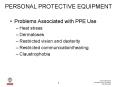 Problems Associated with PPE Use PowerPoint PPT Presentation