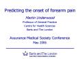 Predicting the onset of forearm pain PowerPoint PPT Presentation