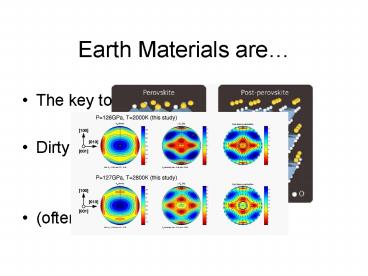 Earth Materials are