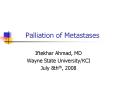 Palliation of Metastases PowerPoint PPT Presentation