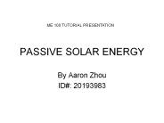 PASSIVE SOLAR ENERGY