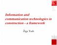 Information and communication technologies in construction a framework PowerPoint PPT Presentation