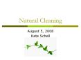 Natural Cleaning PowerPoint PPT Presentation