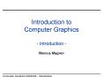 Introduction to Computer Graphics Introduction PowerPoint PPT Presentation