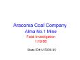 Aracoma Coal Company PowerPoint PPT Presentation