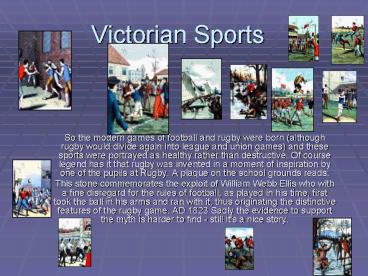 Victorian Sports