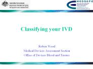 Classifying your IVD