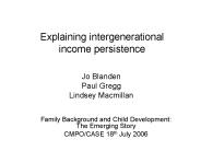 Explaining intergenerational income persistence