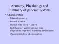 Anatomy, Physiology and Summary of general Systems PowerPoint PPT Presentation