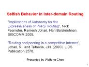 Selfish Behavior in Interdomain Routing