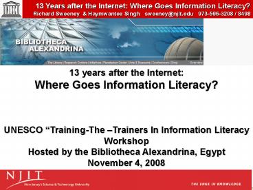 13 years after the Internet: