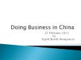 Doing Business in China PowerPoint PPT Presentation