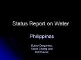 Status Report on Water PowerPoint PPT Presentation