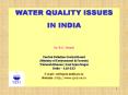 WATER QUALITY ISSUES PowerPoint PPT Presentation