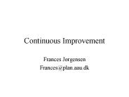 Continuous Improvement