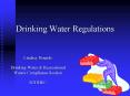 Drinking Water Regulations PowerPoint PPT Presentation