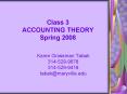 Class 3 ACCOUNTING THEORY Spring 2008 PowerPoint PPT Presentation